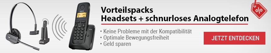 Vorteilspacks: Headset + schnurloses Telefon