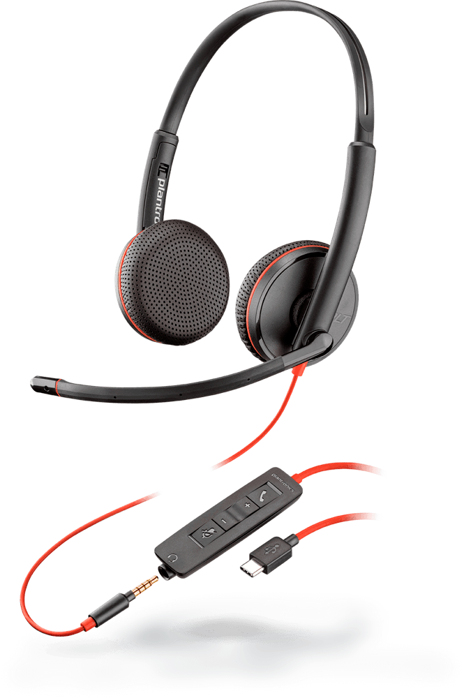 Plantronics Blackwire 3225 USB-C + 3,5mm-Klinkenanschluss